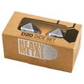 Toys4.0 D20 Heavy Metal Dice Chrome; Set of 2 TO2950